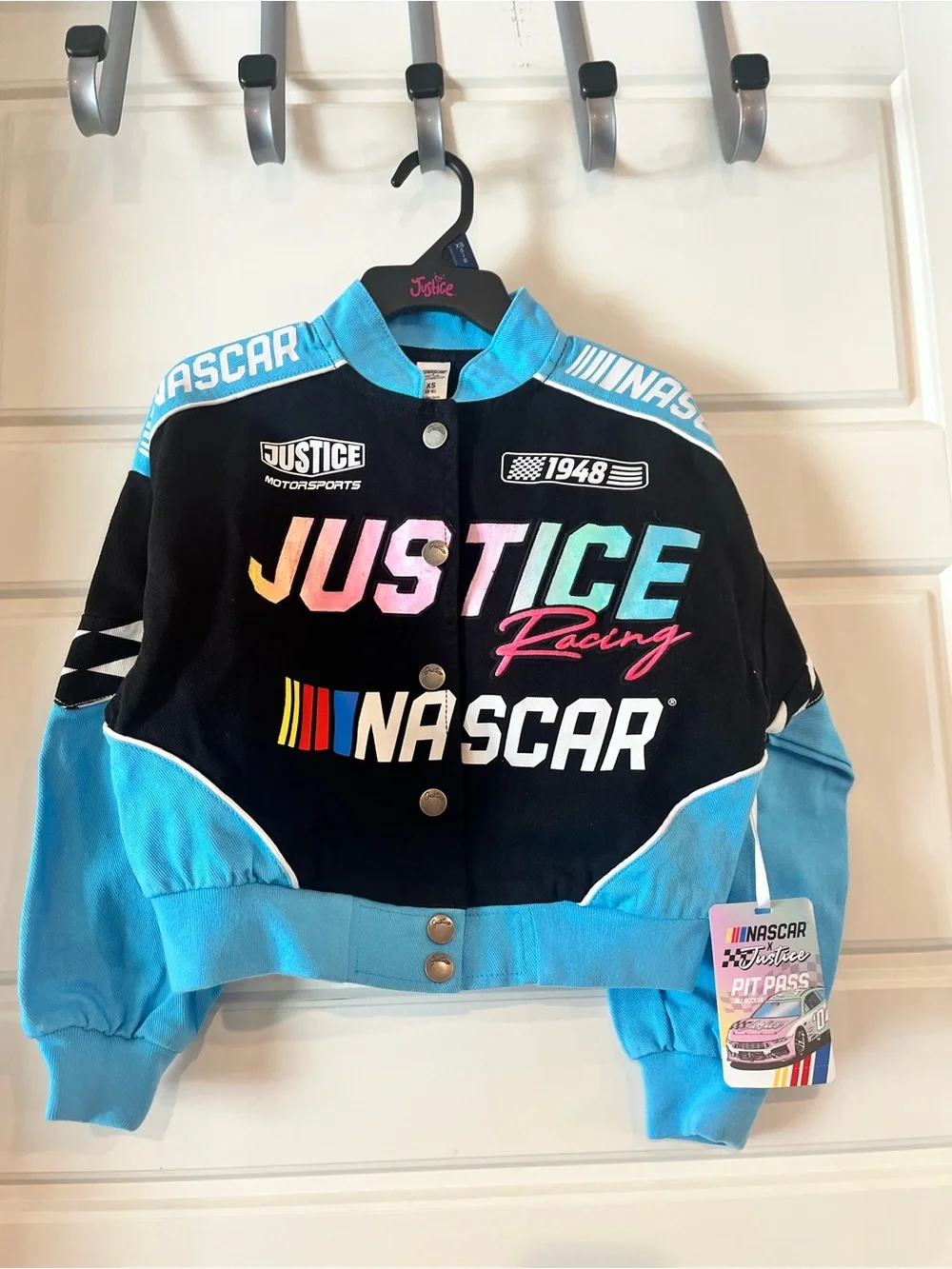Justice Girl's NASCAR X Justice Collab Racing Jacket Size XS, S